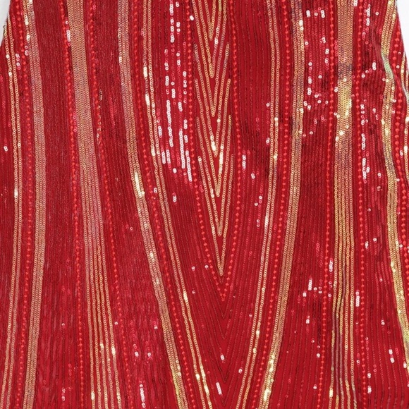 Luxury Long Sleeve Sequin Formal Gown - Picture 7 of 12